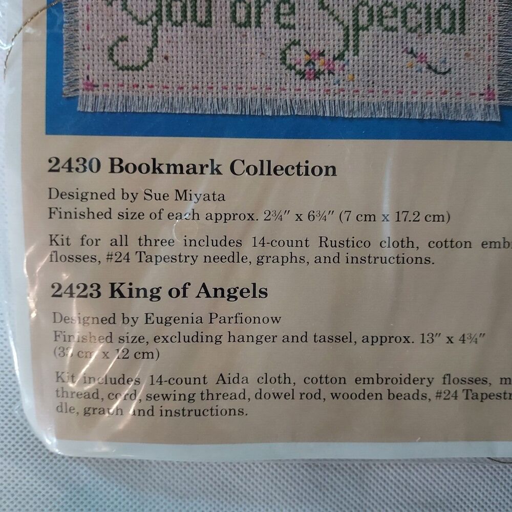 Creative Circle Needlework Cross Stitch Kit King Of Angels Hanging Banner #2423 - Picture 4 of 7